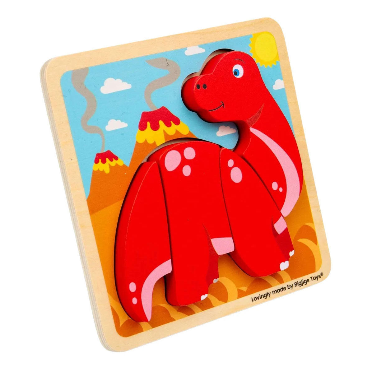 Bigjigs puzzle en forme de bois diplodocus - 4 pcs.