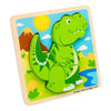 Bigjigs puzzle en forme de bois t-rex - 4 pcs.