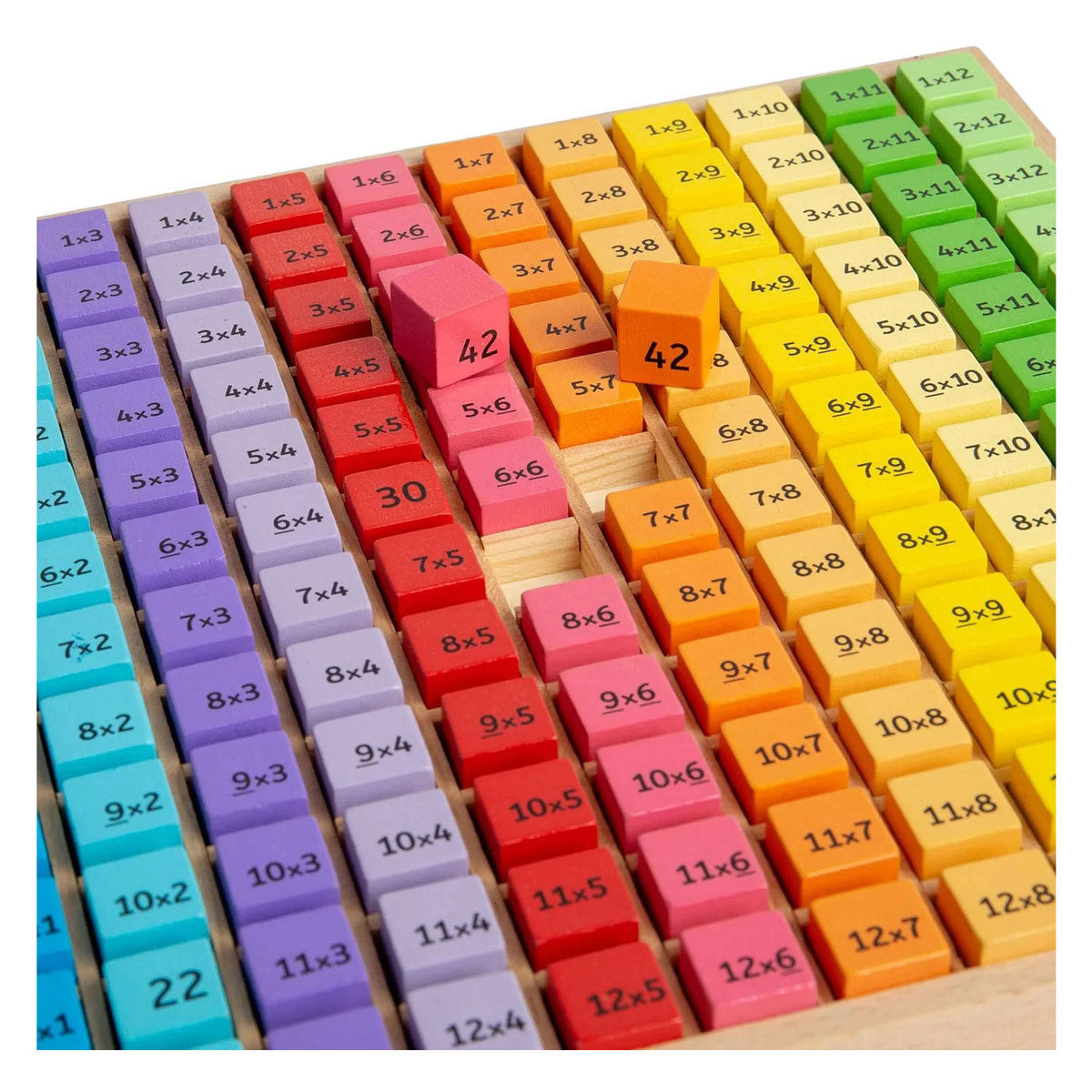 Tables d'apprentissage en bois Bigjigs - 120 pcs.