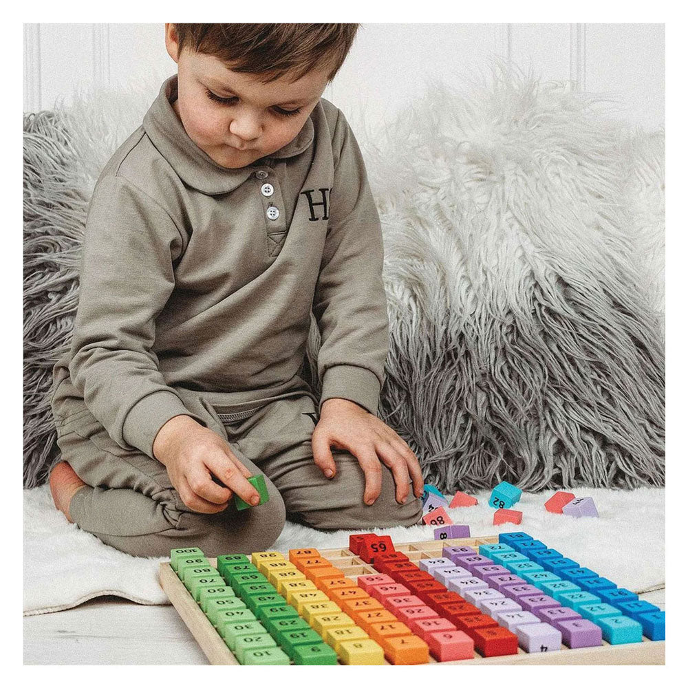 Tables d'apprentissage en bois Bigjigs - 120 pcs.