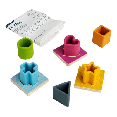 Puzzle forme Bigjigs en bois et silicone - 13 pièces.