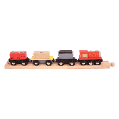 Train de marchandises en bois Bigjigs - 9 pcs.