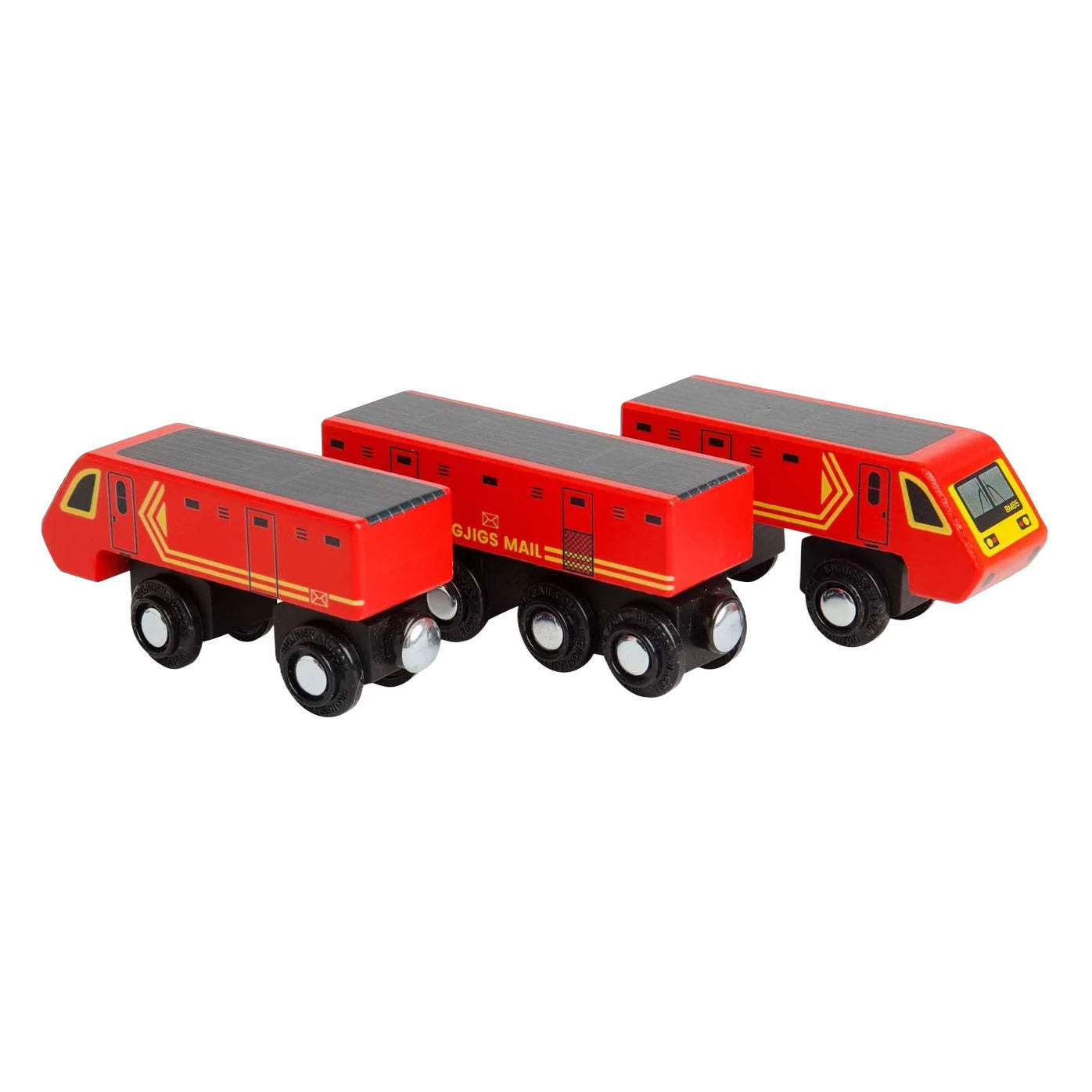 Train postal en bois Bigjigs - 5 pcs.