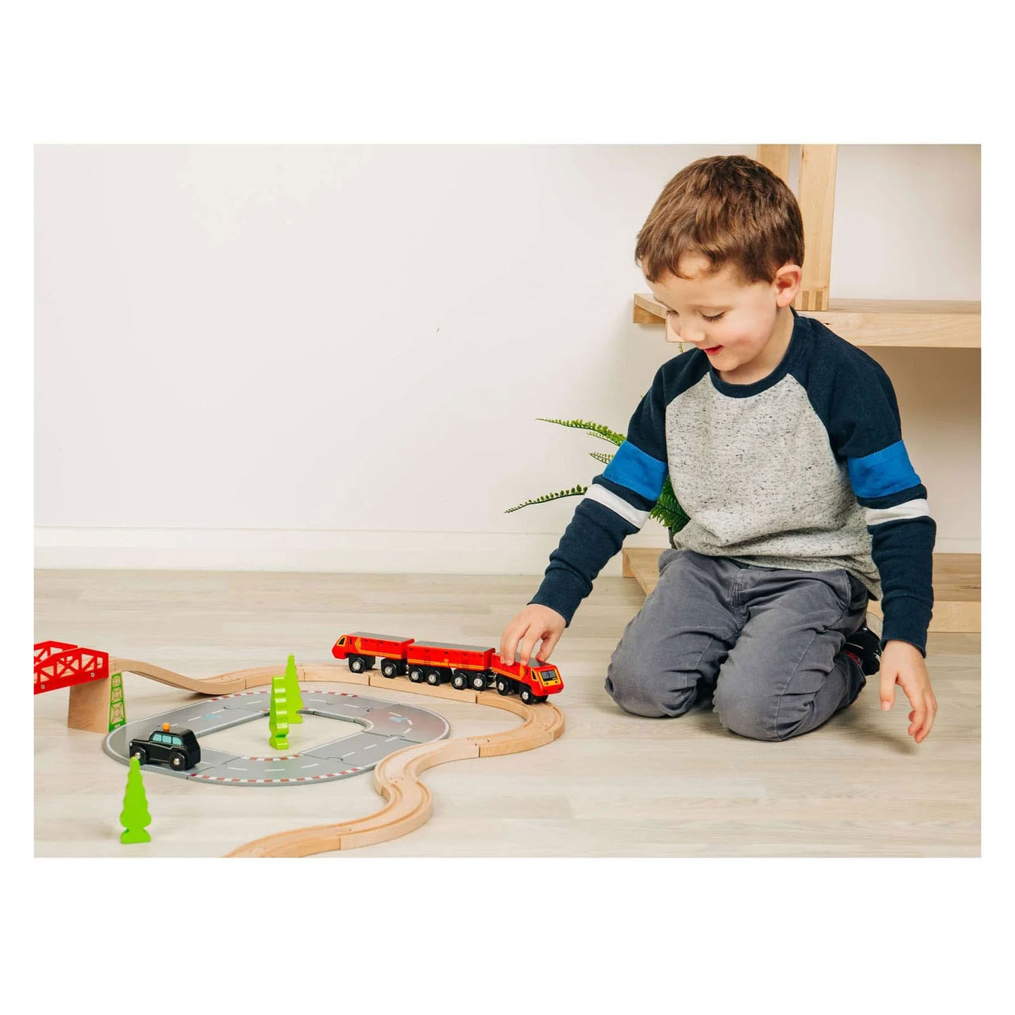 Train postal en bois Bigjigs - 5 pcs.