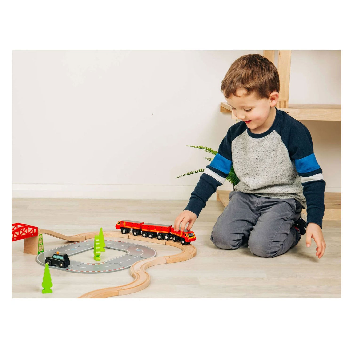 Train postal en bois Bigjigs - 5 pcs.