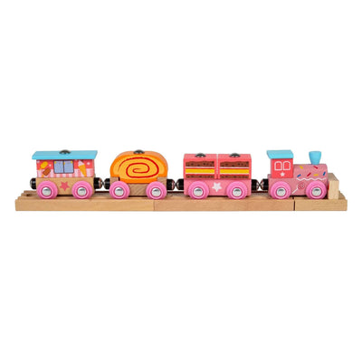 Train de bonbons en bois Bigjigs - 10 pcs.