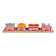 Train de bonbons en bois Bigjigs - 10 pcs.