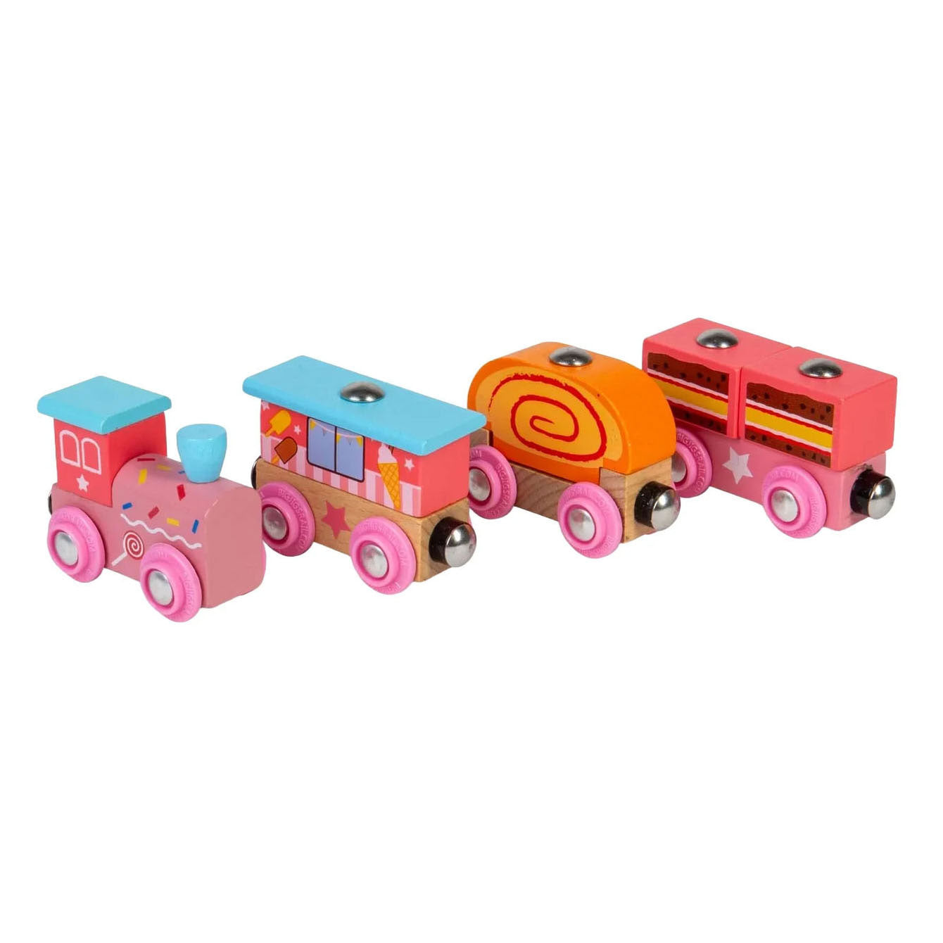 Train de bonbons en bois Bigjigs - 10 pcs.