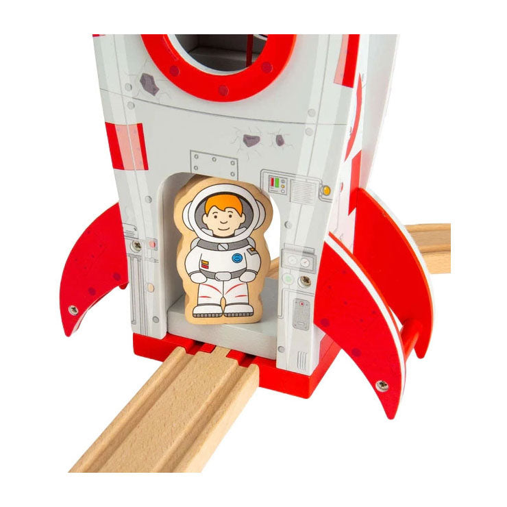 Rails en bois Bigjigs - fusée