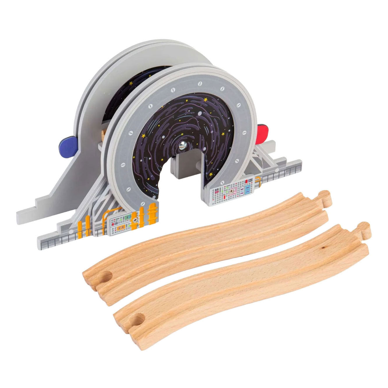 Rails en bois Bigjigs - pont spatial