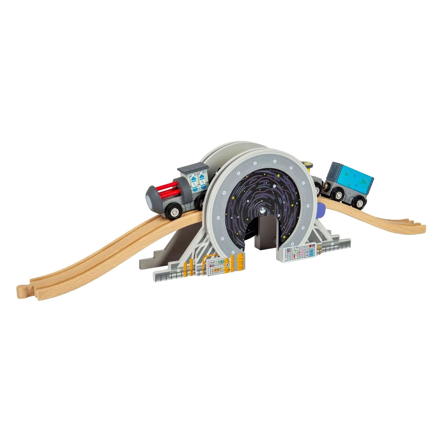 Rails en bois Bigjigs - pont spatial