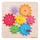 Puzzle d'engrenages en bois Bigjigs - 7 pcs.