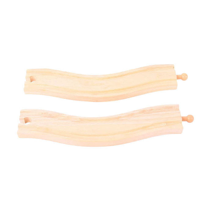 Rails en bois Bigjigs - rails courbes - 2 pcs.