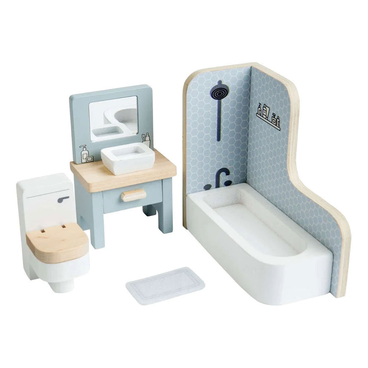 Bigjigs meubles de maison de poupée en bois salle de bain - 4 pièces.