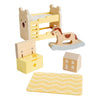 Meubles de maison de poupée en bois Bigjigs pour chambre d'enfant - 5 pièces.
