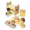 Meubles de maison de poupée en bois Bigjigs pour chambre d'enfant - 5 pièces.