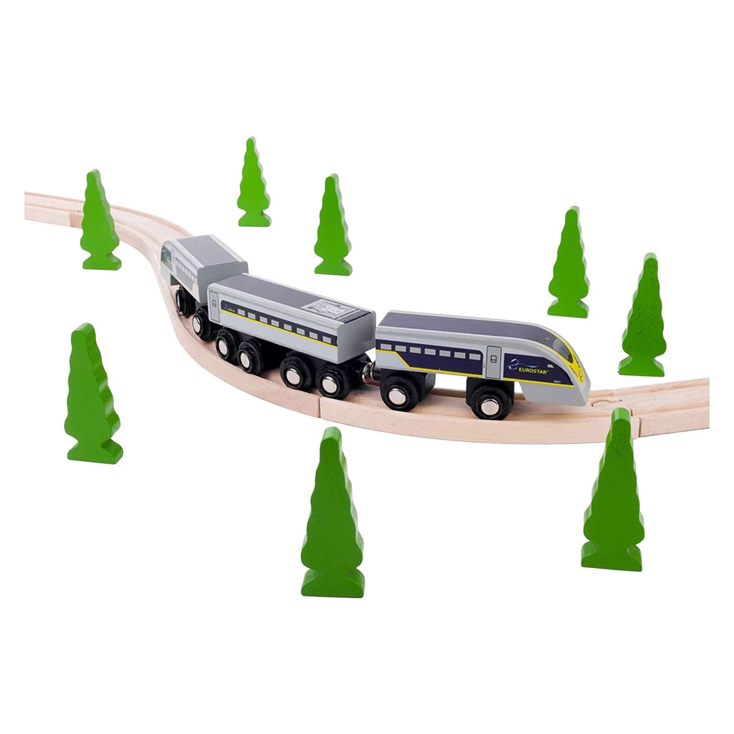 Train en bois Bigjigs eurostar e320 - 5 pcs.