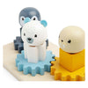 Puzzle engrenages en bois Bigjigs Pôle Nord - 10 pièces.