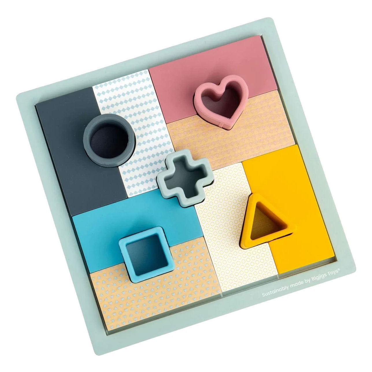 Puzzle mosaïque en bois Bigjigs - 14 pcs.