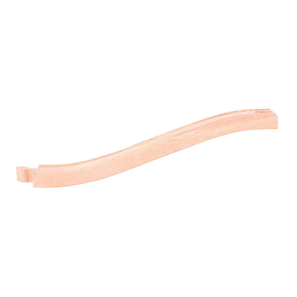 Rails en bois Bigjigs - entrée et sortie - 4 pcs.
