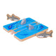 Rails en bois Bigjigs - attaque de requin - 4 pcs.