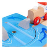 Rails en bois Bigjigs - attaque de requin - 4 pcs.