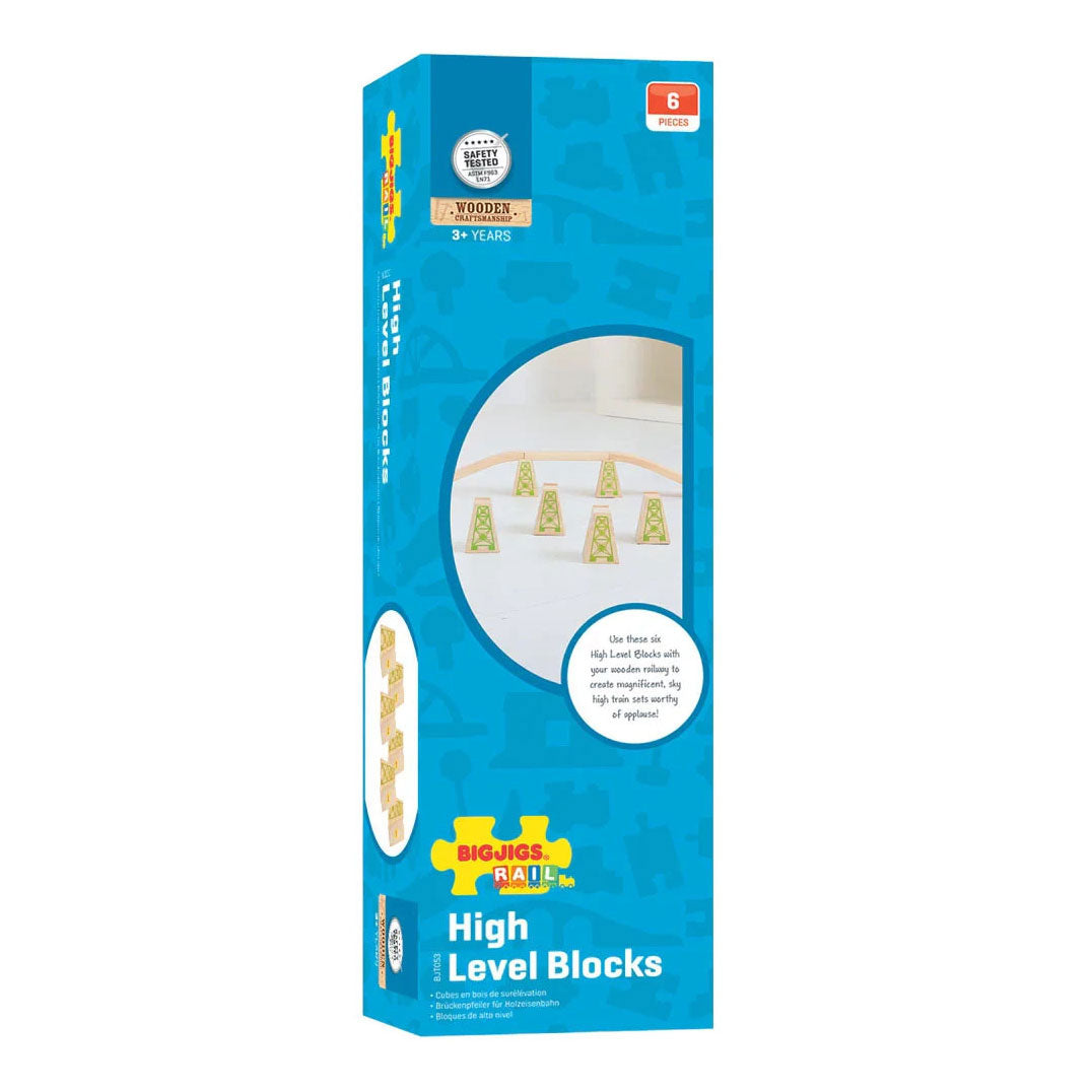 Rails en bois Bigjigs - piliers de pont - 4 pcs.