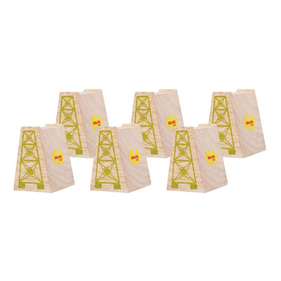 Rails en bois Bigjigs - piliers de pont - 4 pcs.