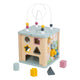 Cube d'activités en bois Bigjigs avec spirale à perles - 5 pièces.