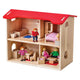 Maison de poupée en bois Bigjigs avec meubles et 4 poupées