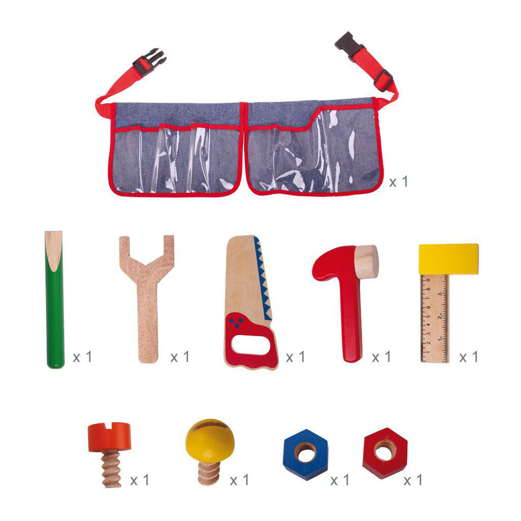 Ceinture à outils rouges Bigjigs