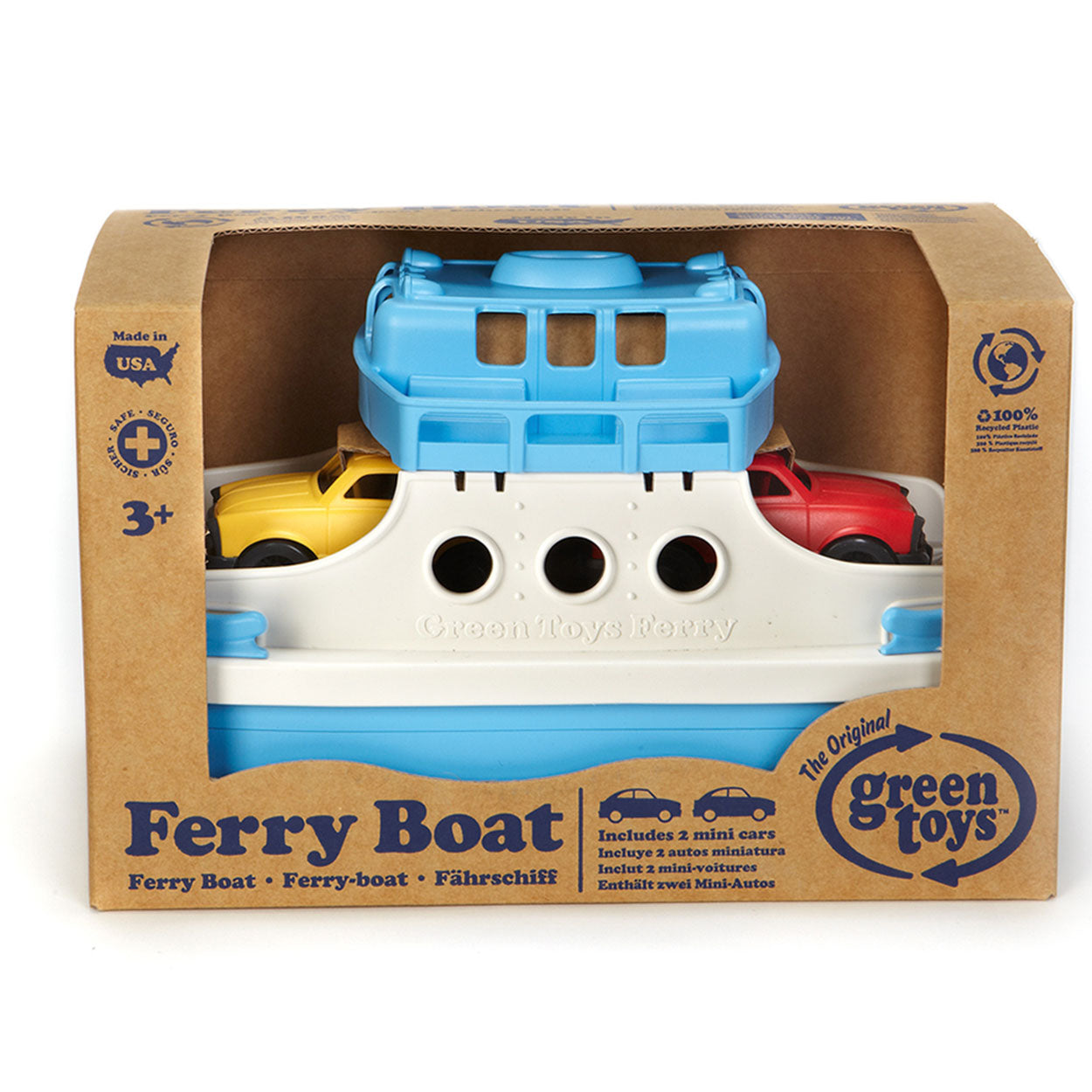 Les jouets verts pont avec des voitures ferry avec des voitures