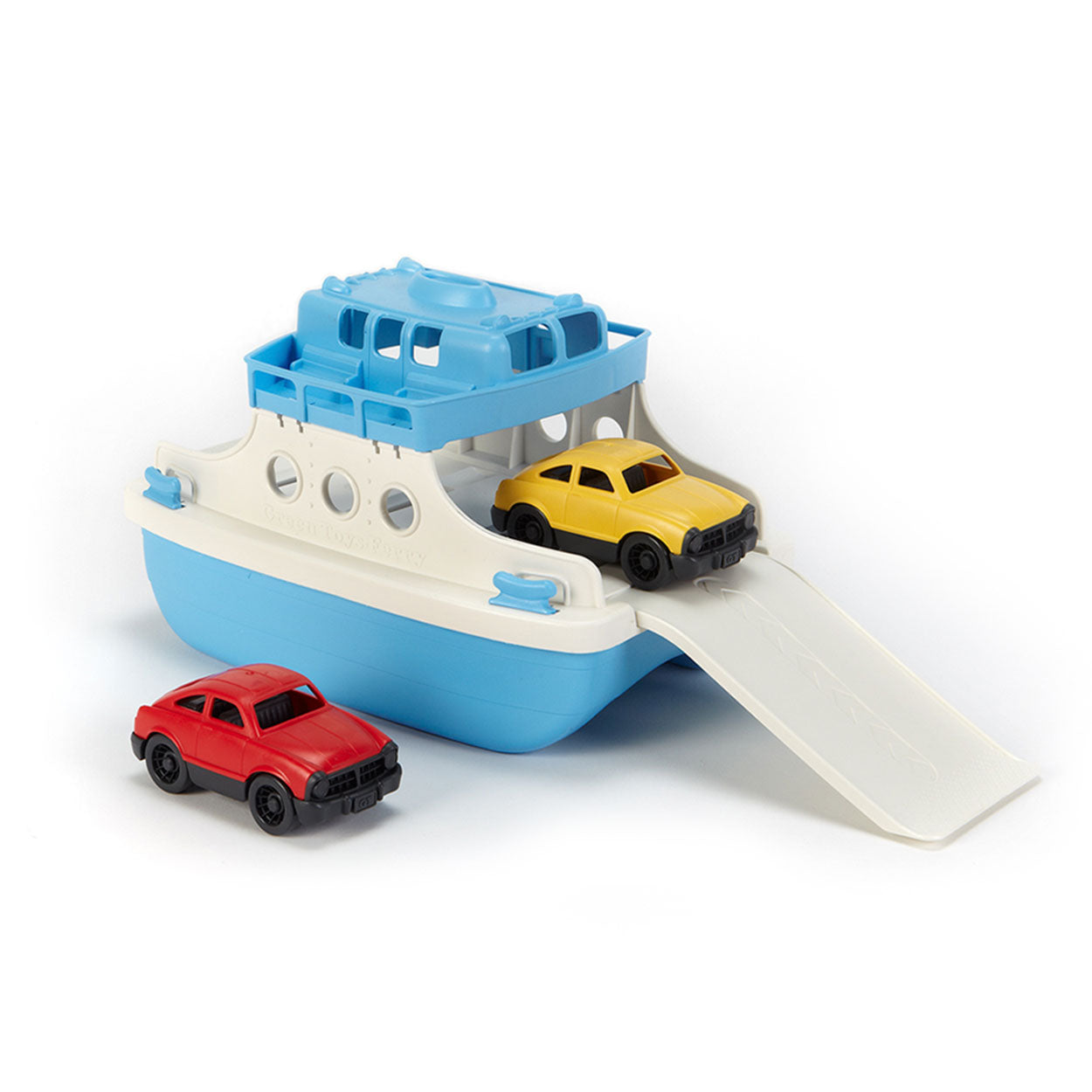 Les jouets verts pont avec des voitures ferry avec des voitures