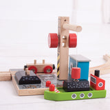 Bigjigs Wooden Rails Charging Station Coal - afbeelding 4