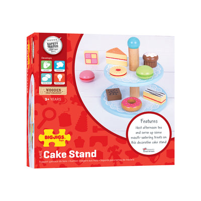 Bigjigs en bois etagere avec des gâteaux