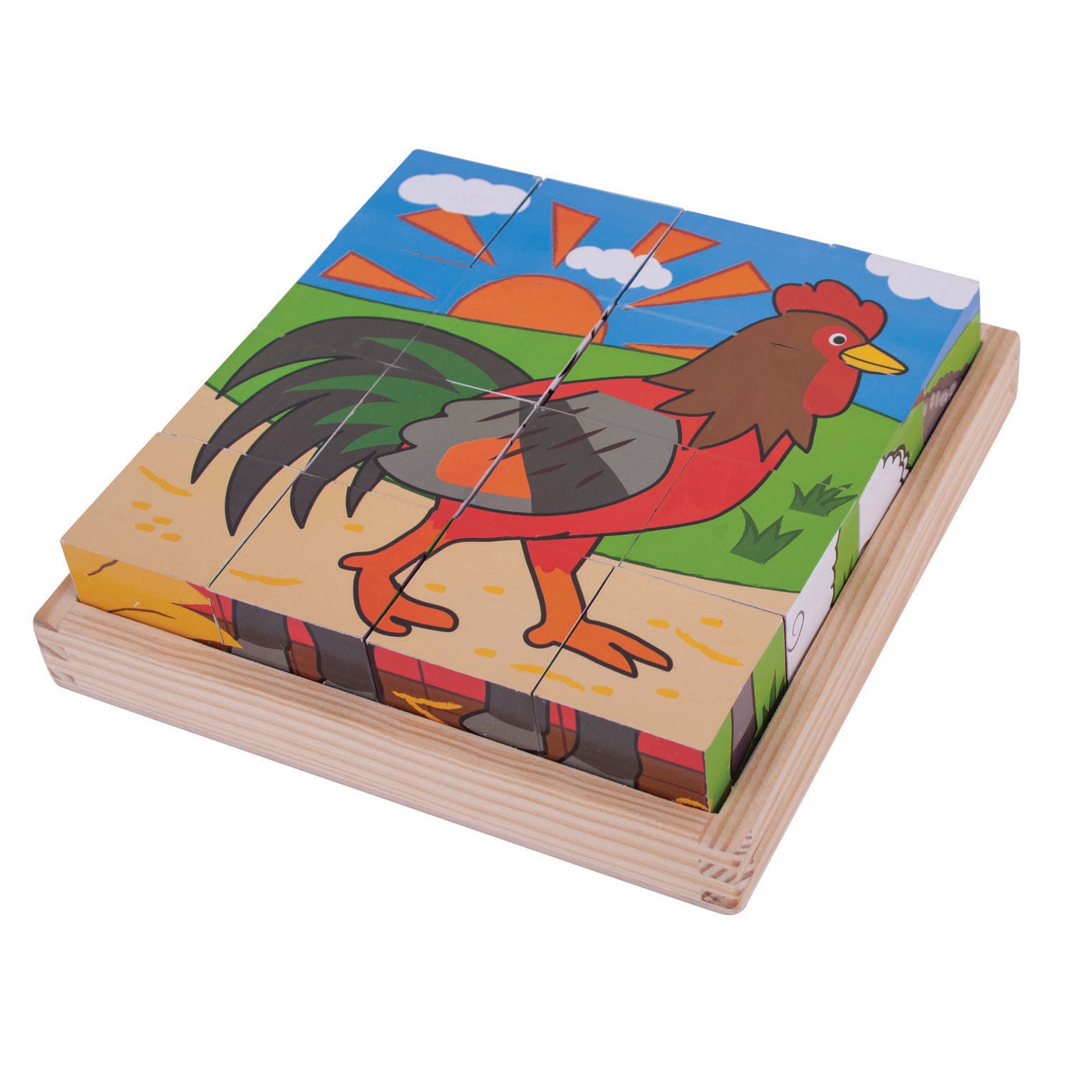 Bigjigs en bois en bois puzzle des animaux de ferme