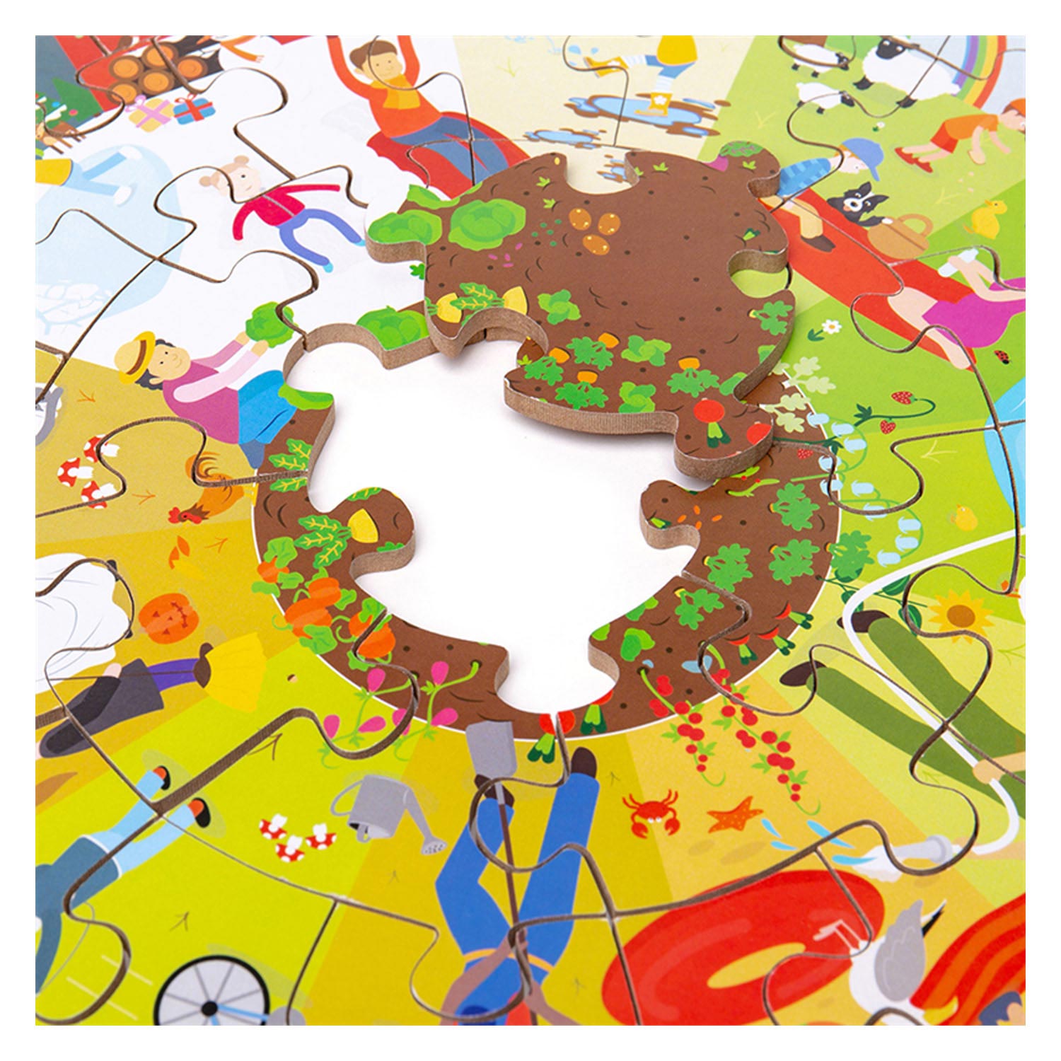 Bigjigs Puzzle 4 saisons autour de 2 + jr