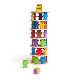 Bigjigs Game d'empilement en bois ours en peluche. - afbeelding 2