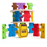 Bigjigs Game d'empilement en bois ours en peluche. - afbeelding 5
