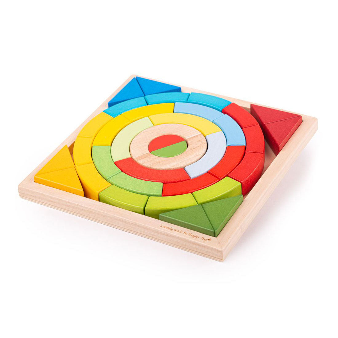 Bigjigs Arches en bois et blocs de construction du triangle
