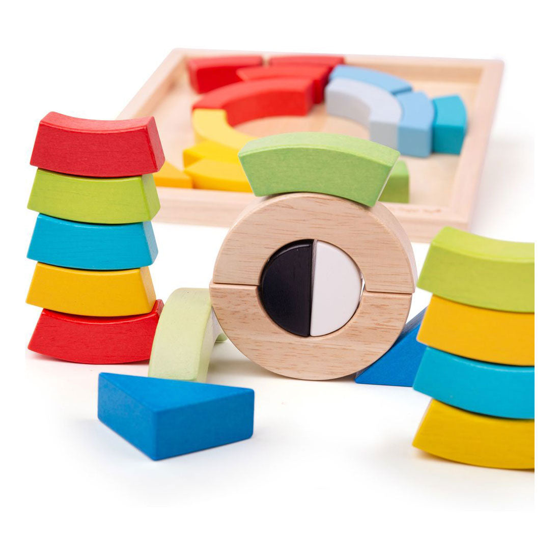 Bigjigs Arches en bois et blocs de construction du triangle