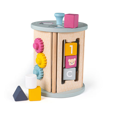 Bigjigs Rolling Activity Box et Share Ragasage du bois, 5dlg.