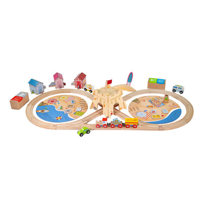 Bigjigs en bois set sea côte de mer, 70dlg.