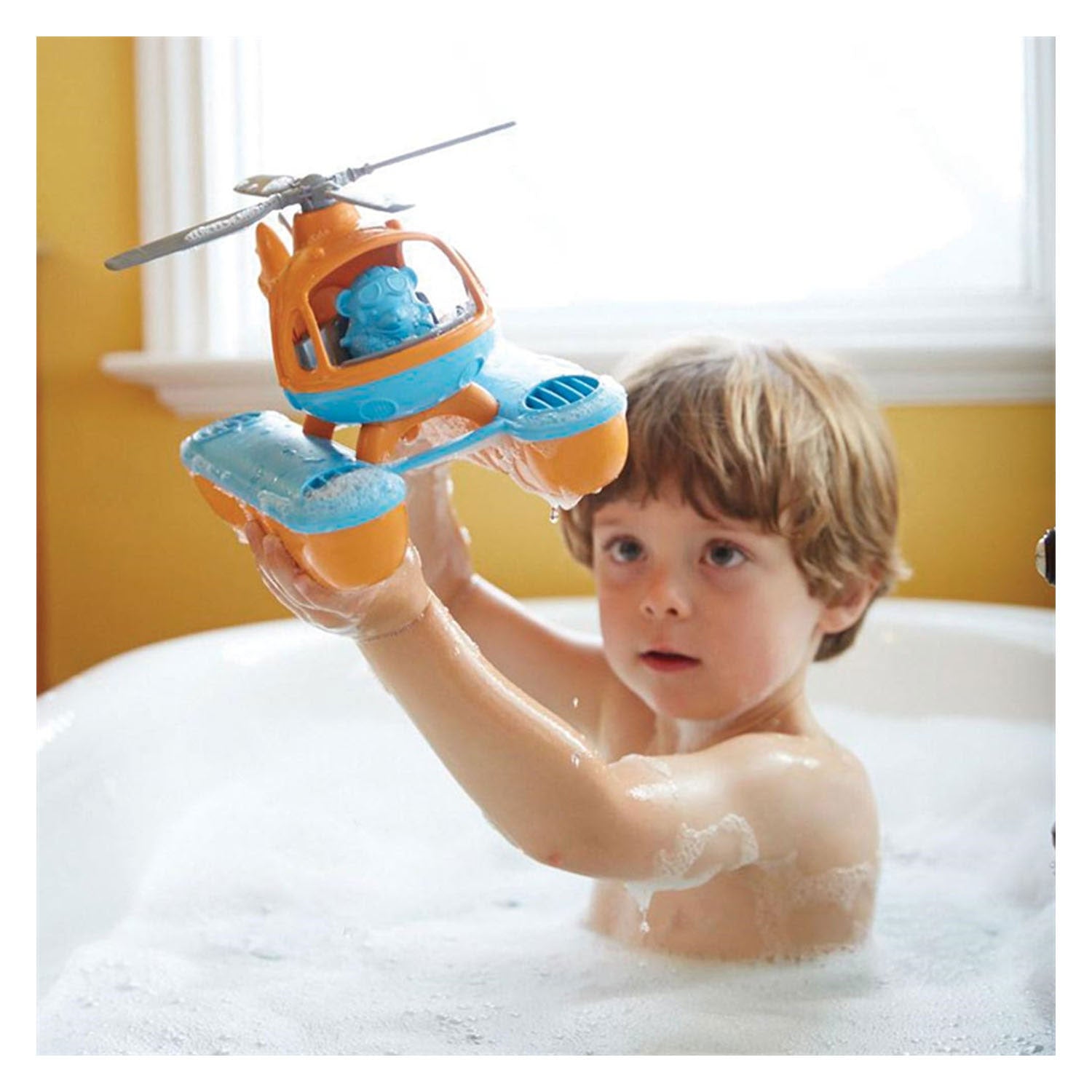 Toys verts Waterhelicopter Orange Recycled Plastic