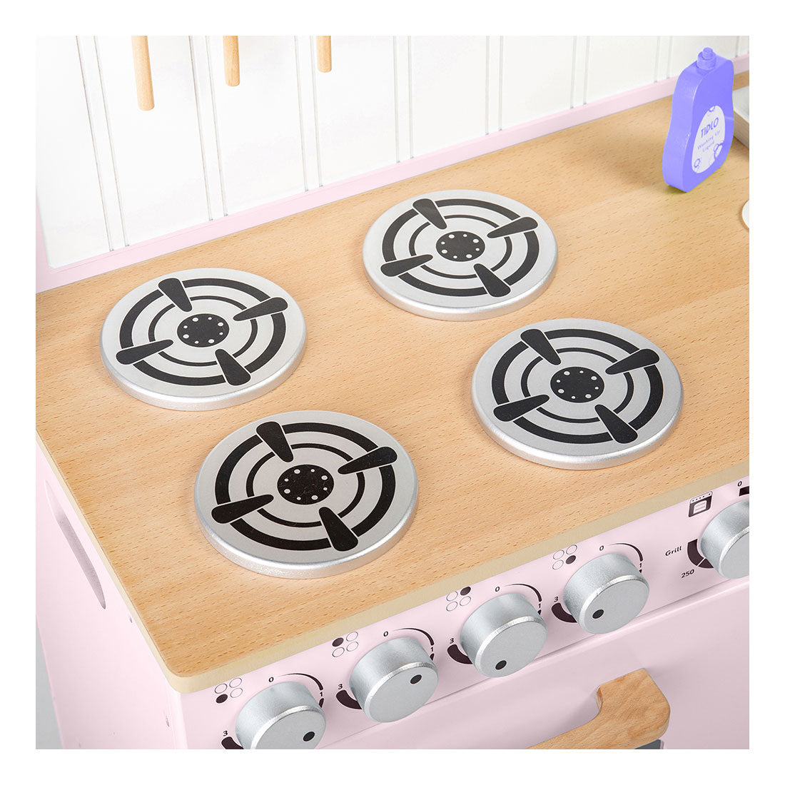 Tidlo Wooden Play Kitchen rural rural, 7dlg.