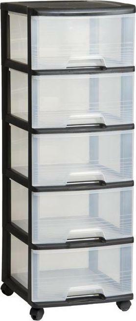 Système de tiroirs Curver - 5x20 litres - avec roulettes