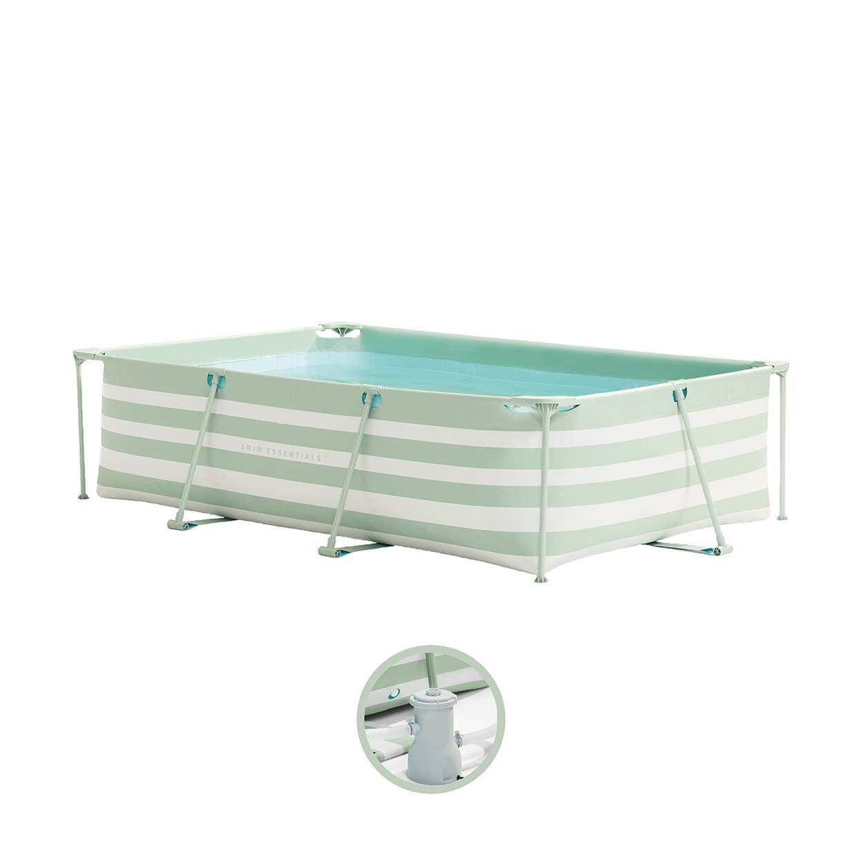 Essence | Piscine de design blanc vert 260x160x65 cm incl. Accessoires