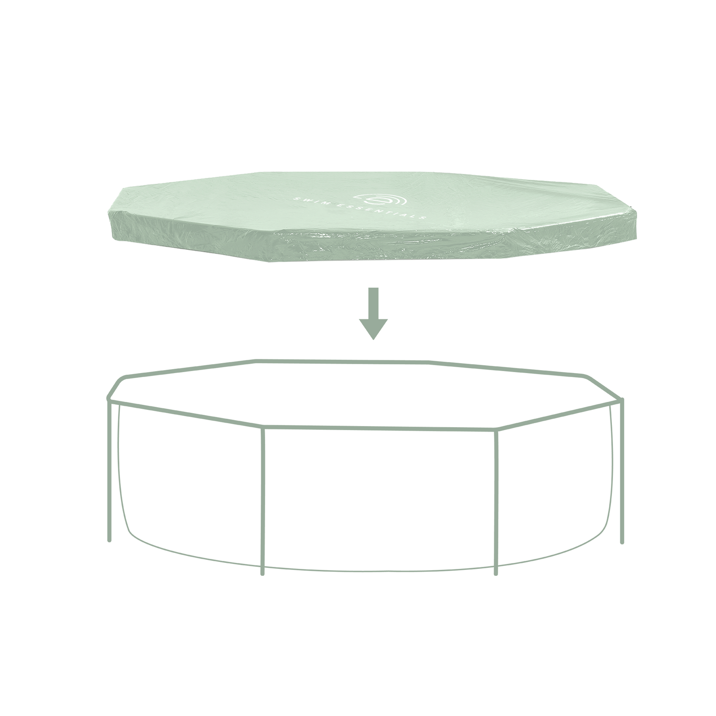Essence | Piscine verte de la voile de natation - Ø 300 cm