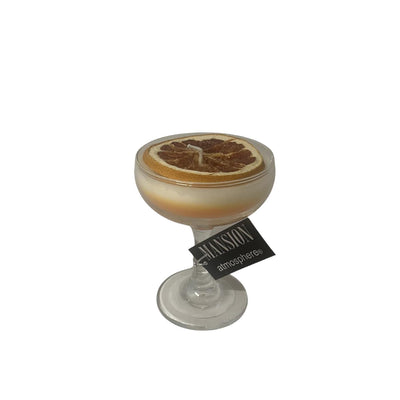 Bougie parfumée ambiance Manoir en verre sorbet vert marron