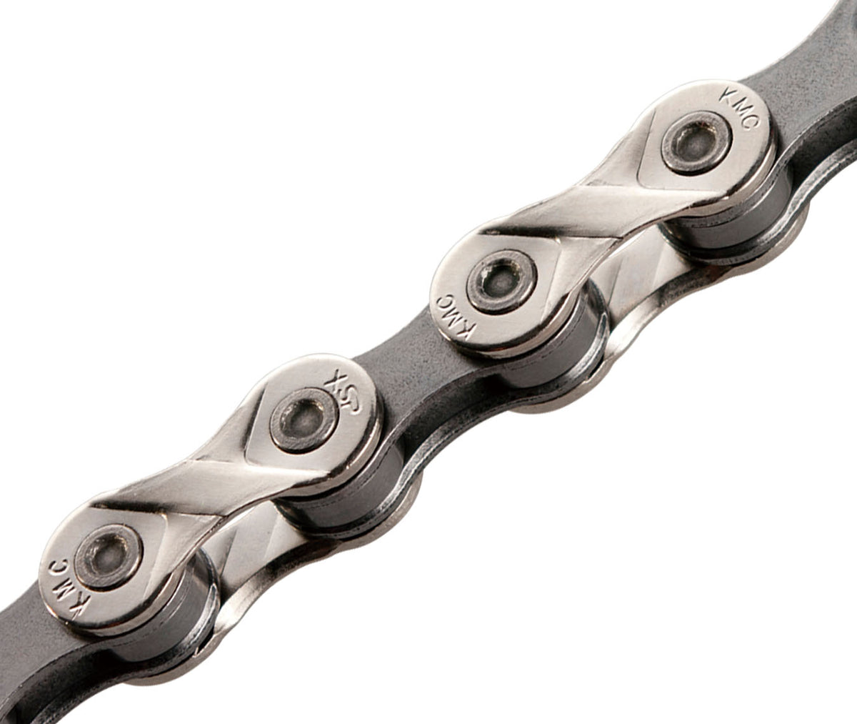 KM X8 Bicycle Chain 7-8 Vitesse 1 2x3 32 116 Silks Silver Grey